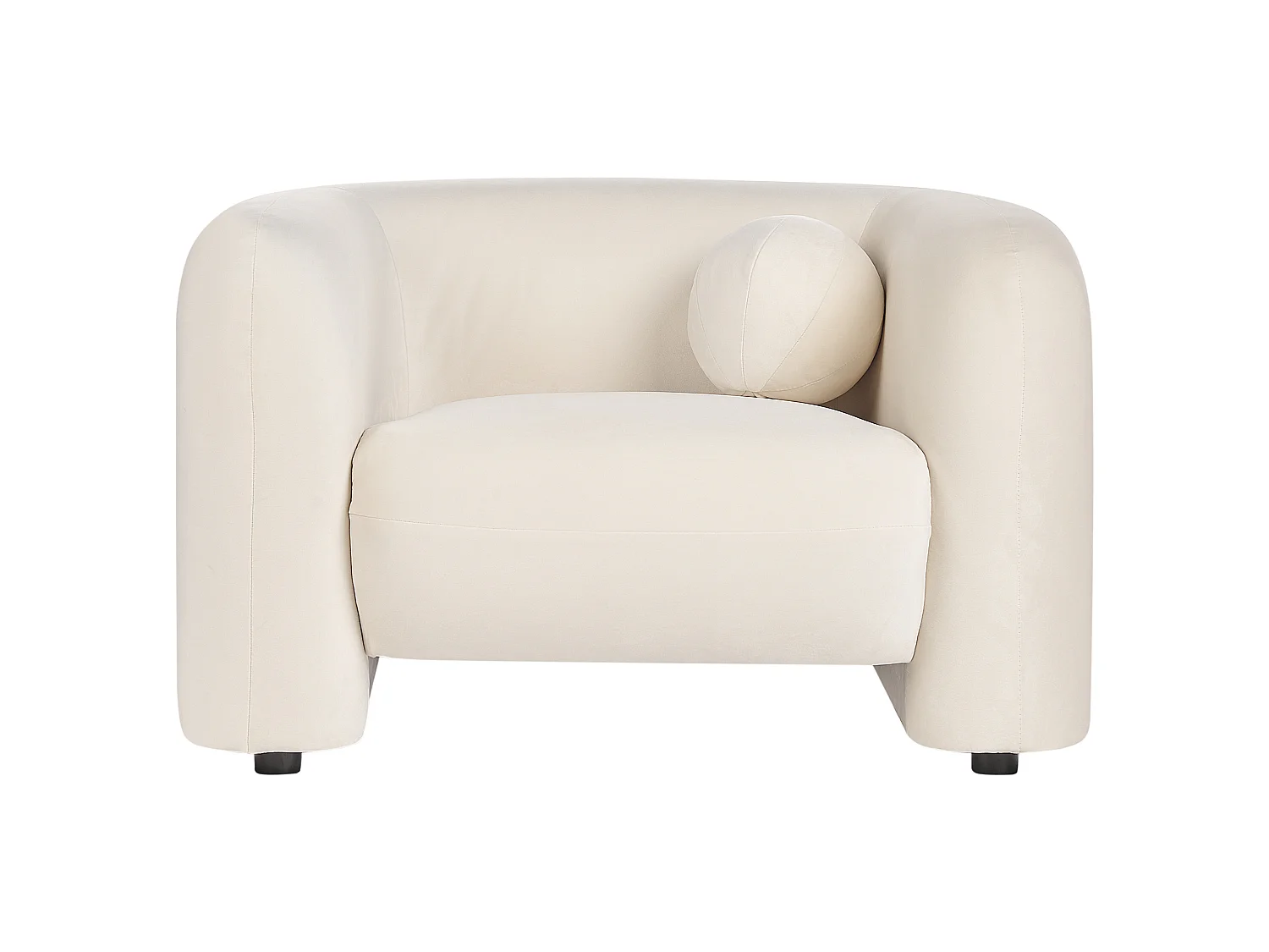 Poltrona LEIREN Veludo Branco creme