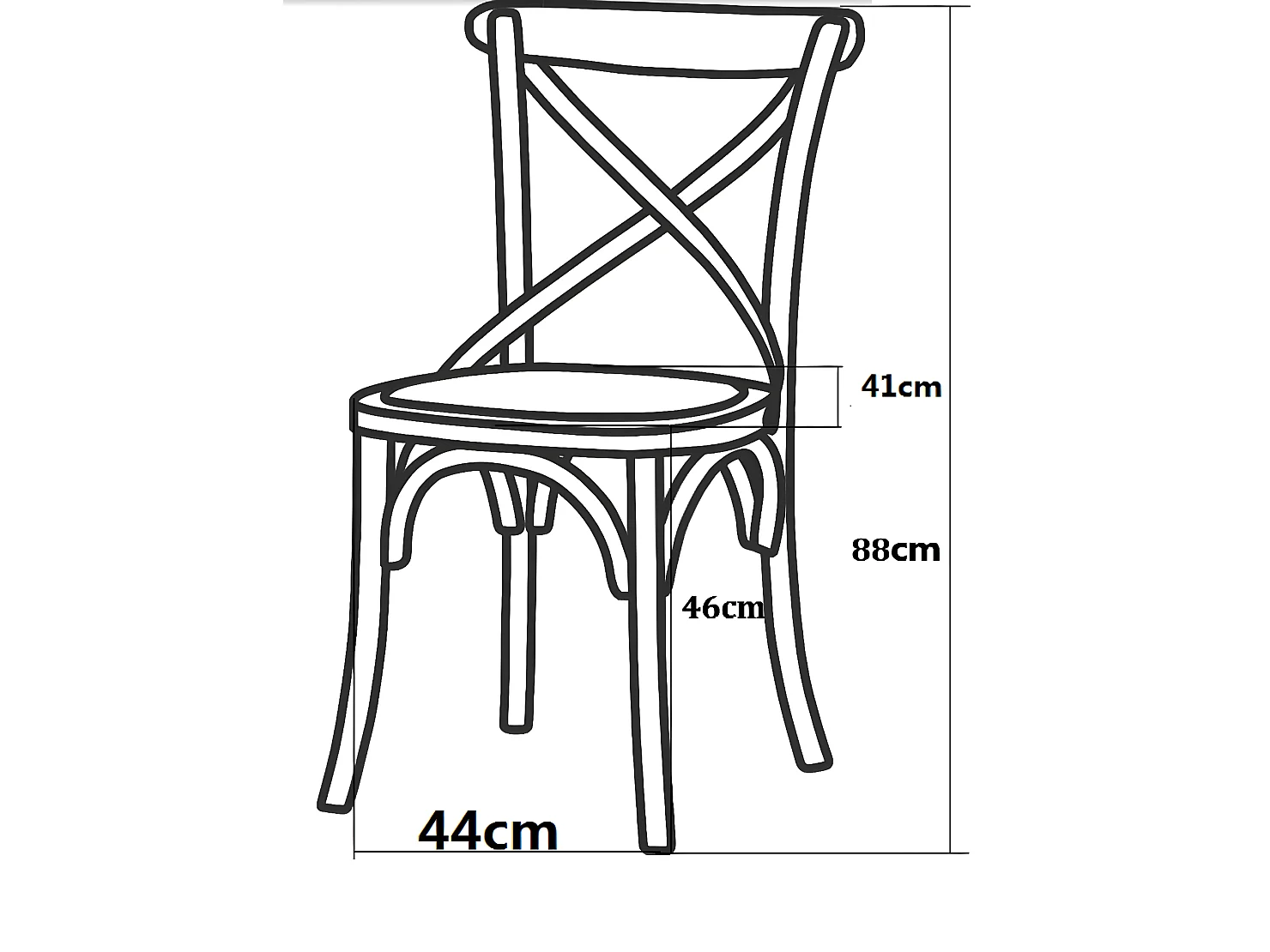 Chaise croisillon en bois
