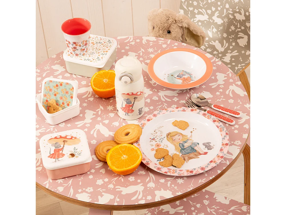 Table enfant rose lapin