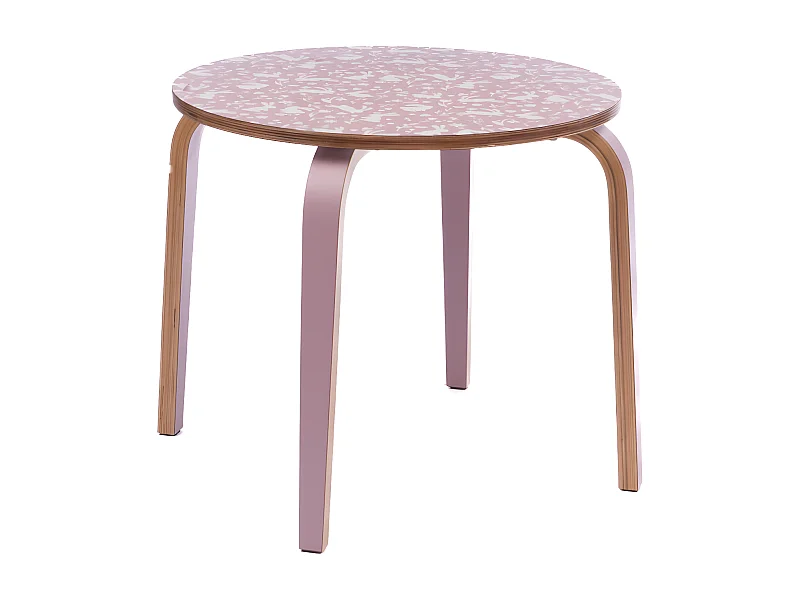 Table enfant rose lapin