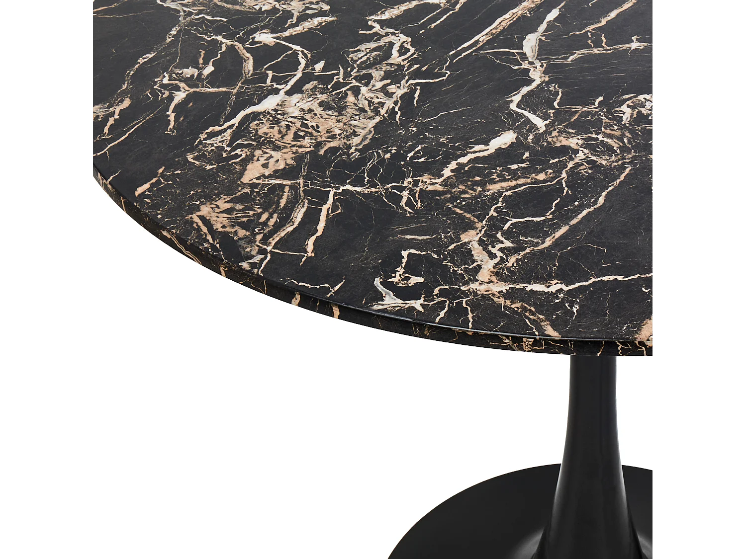 Table de repas BOCA Marbre noir 90 cm 90 cm