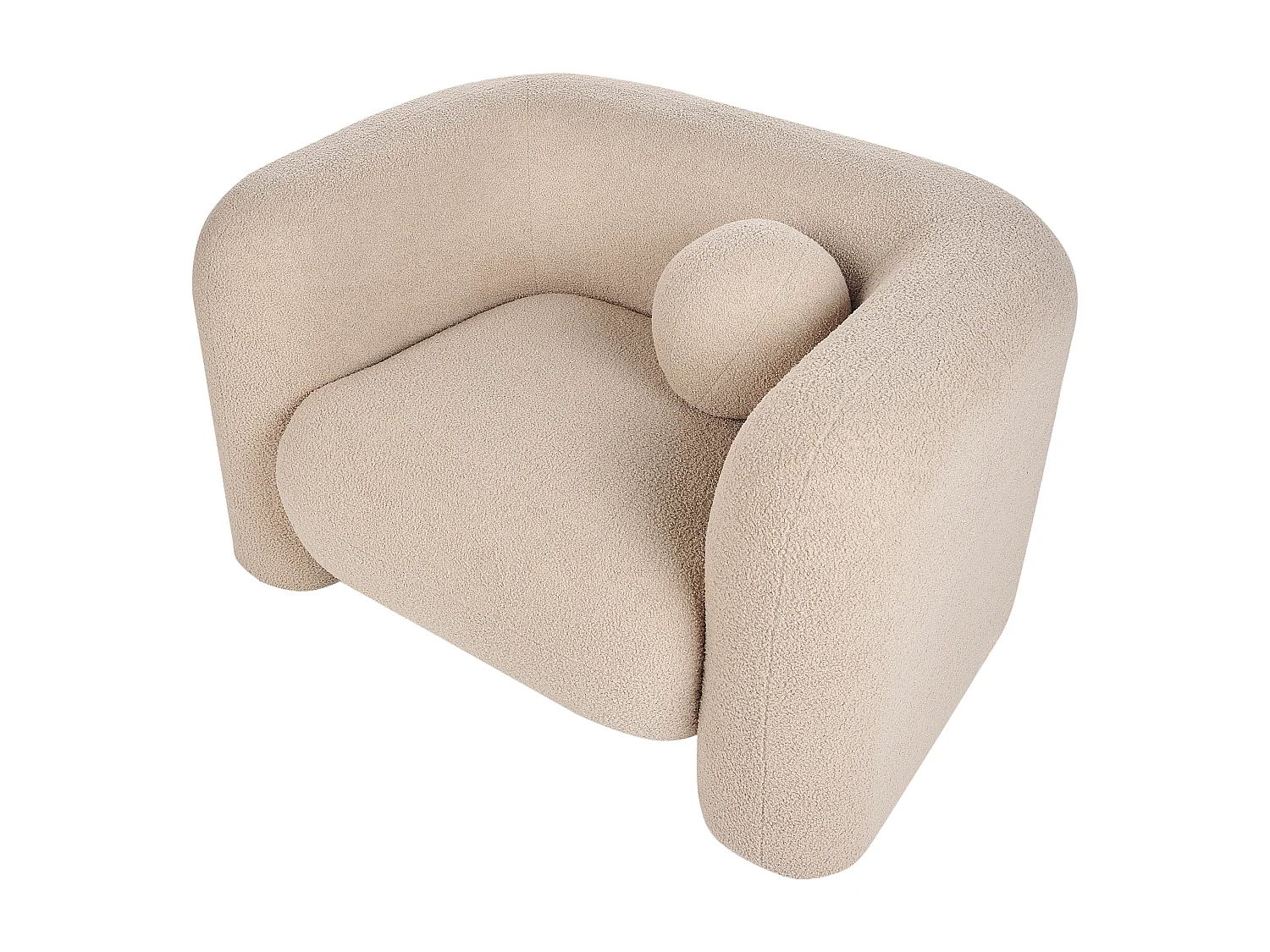 Fauteuil LEIREN Bouclé Beige