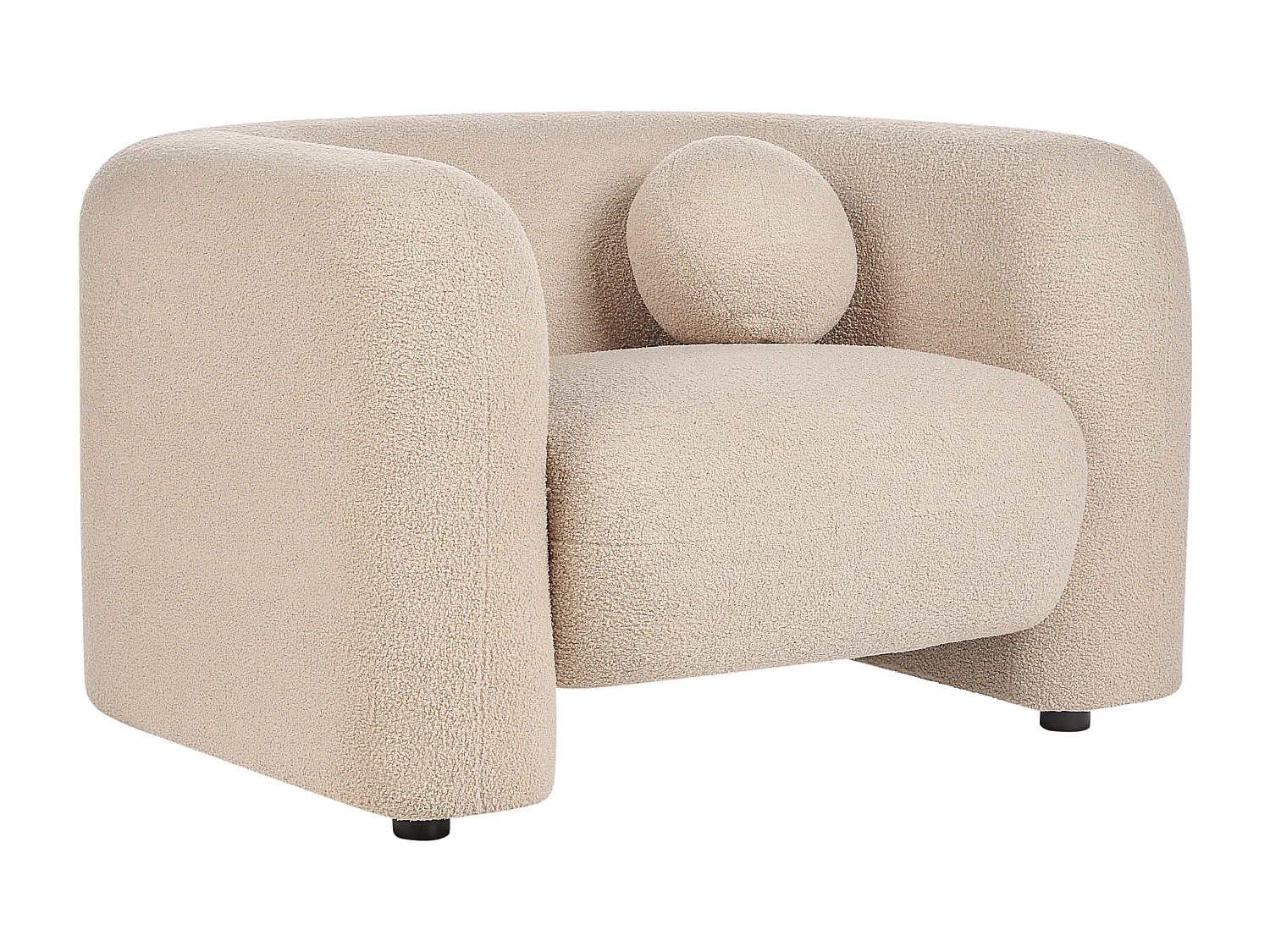 Fauteuil LEIREN Bouclé Beige