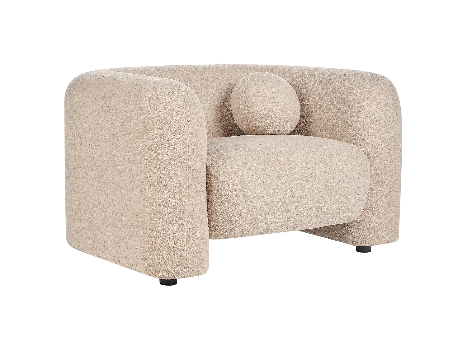Fauteuil LEIREN Bouclé Beige