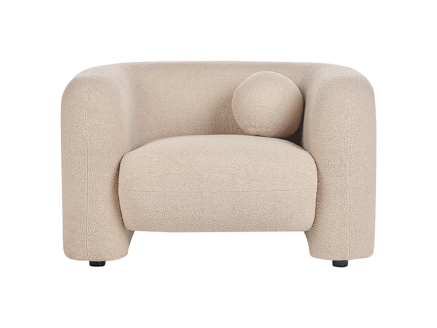 Fauteuil LEIREN Bouclé Beige