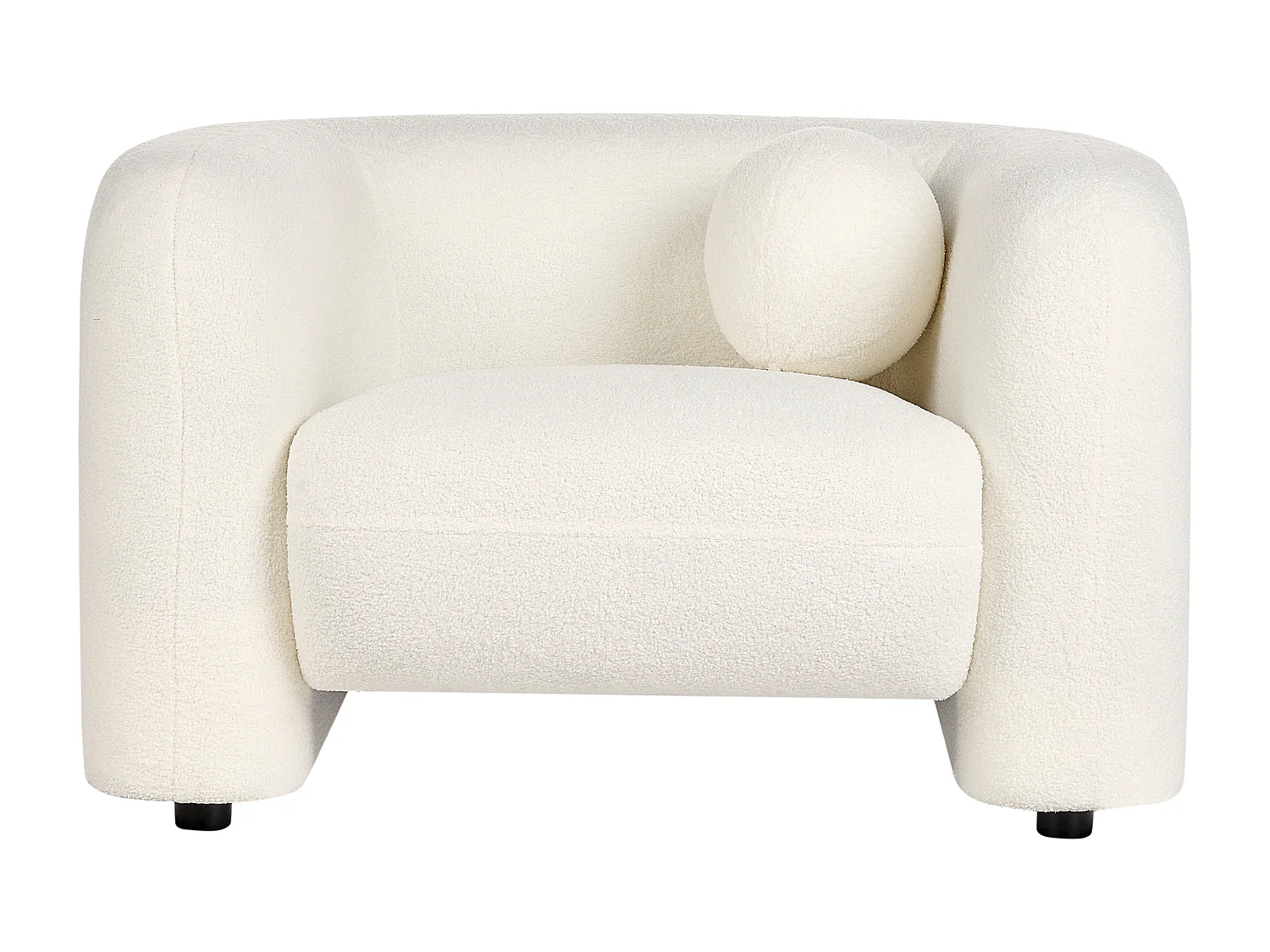 Fauteuil LEIREN Bouclé Blanc