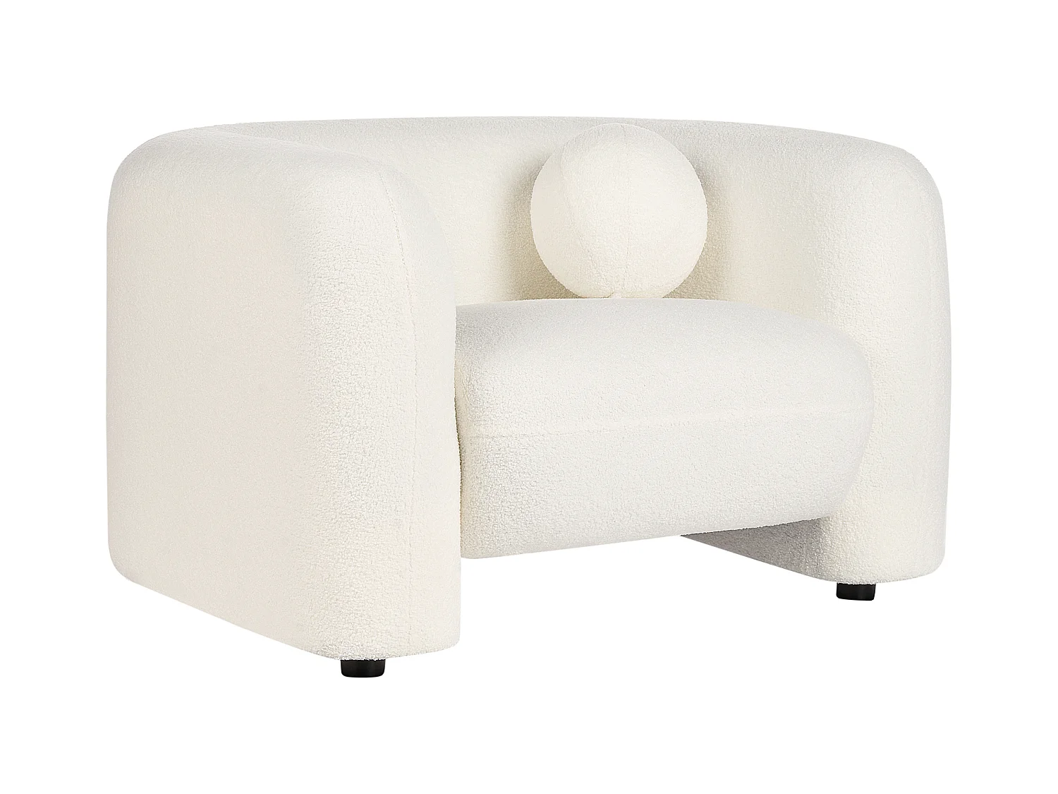 Fauteuil LEIREN Bouclé Blanc