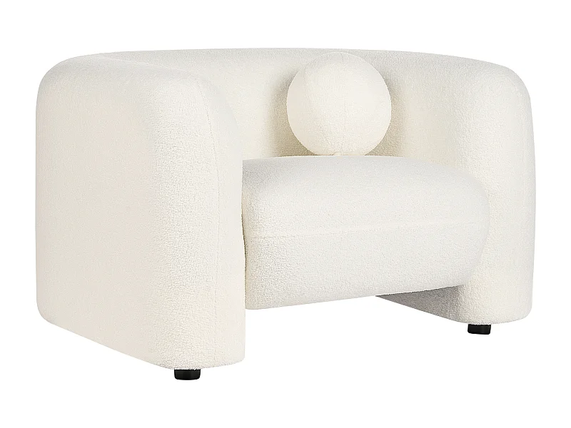 Fauteuil LEIREN Bouclé Blanc