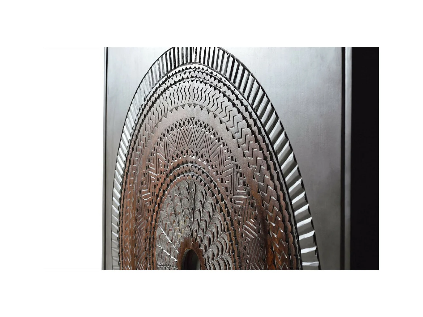 Vitrina madera de mango patas metal gris y marron Multicolor.Giner y Colomer 142x40x107