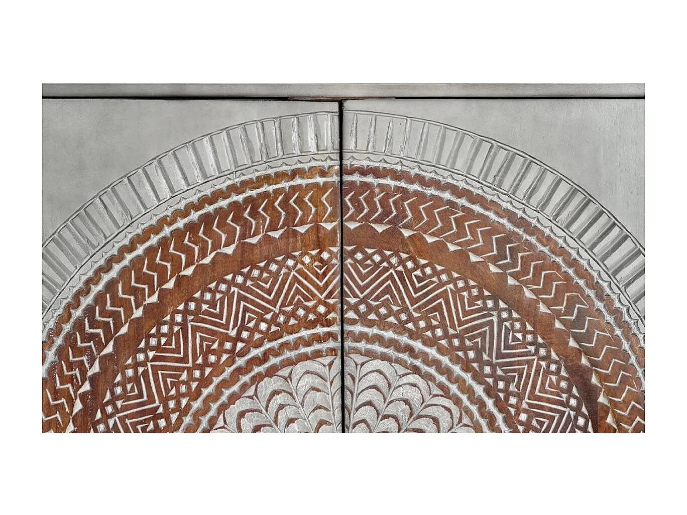 Vitrina madera de mango patas metal gris y marron Multicolor.Giner y Colomer 142x40x107