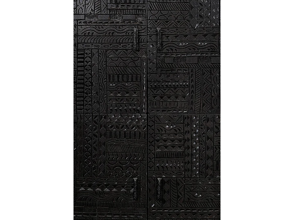 Armoire en bois de manguier 90 cm, style ethnique - 176 x 90 x 40