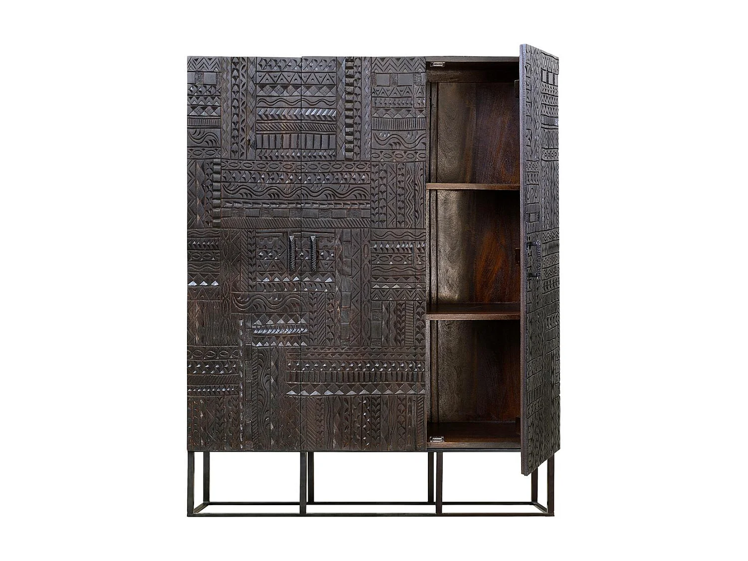 Küchenhochschrank aus Mangoholz