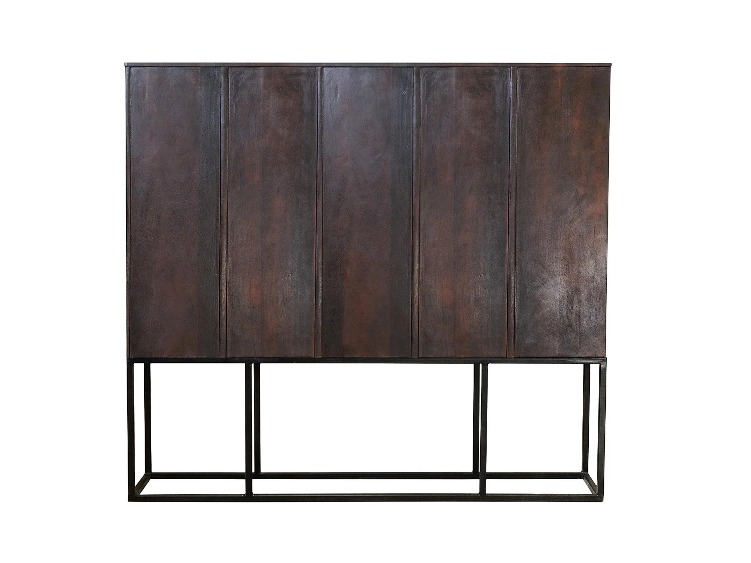 Armoire en bois de manguier 180 cm, style ethnique - 160 x 180 x 40