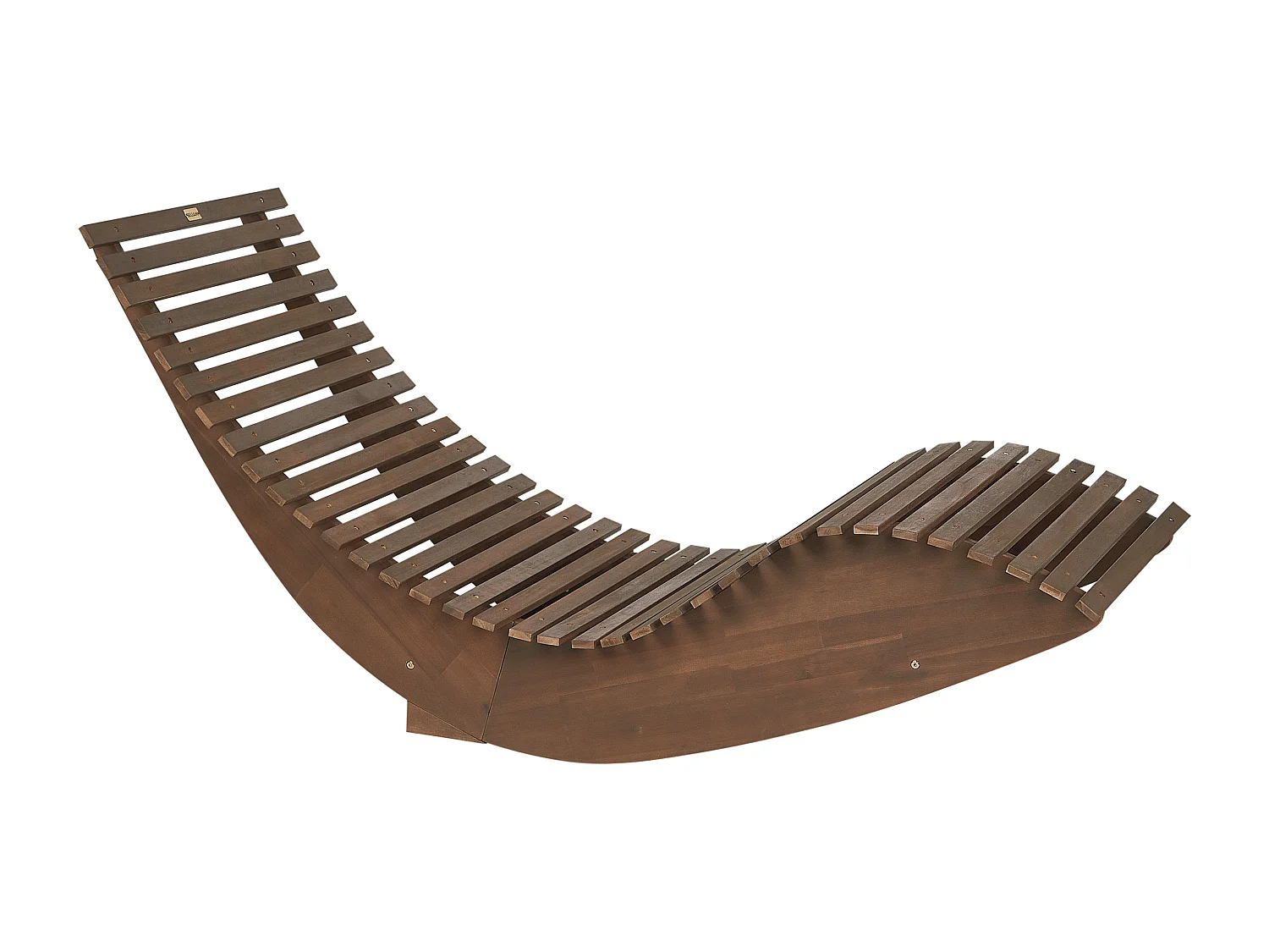 Lettino Prendisole con Cuscino BRESCIA Legno d'acacia Rosso