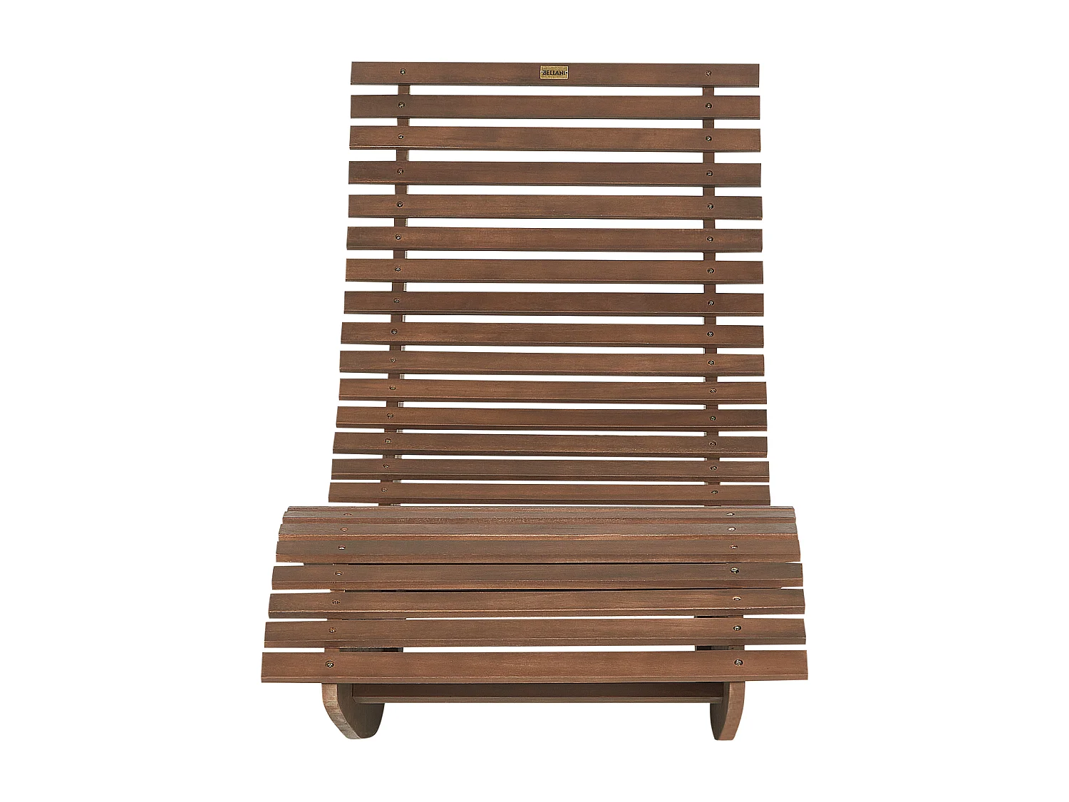 Lettino Prendisole con Cuscino BRESCIA Legno d'acacia Rosso