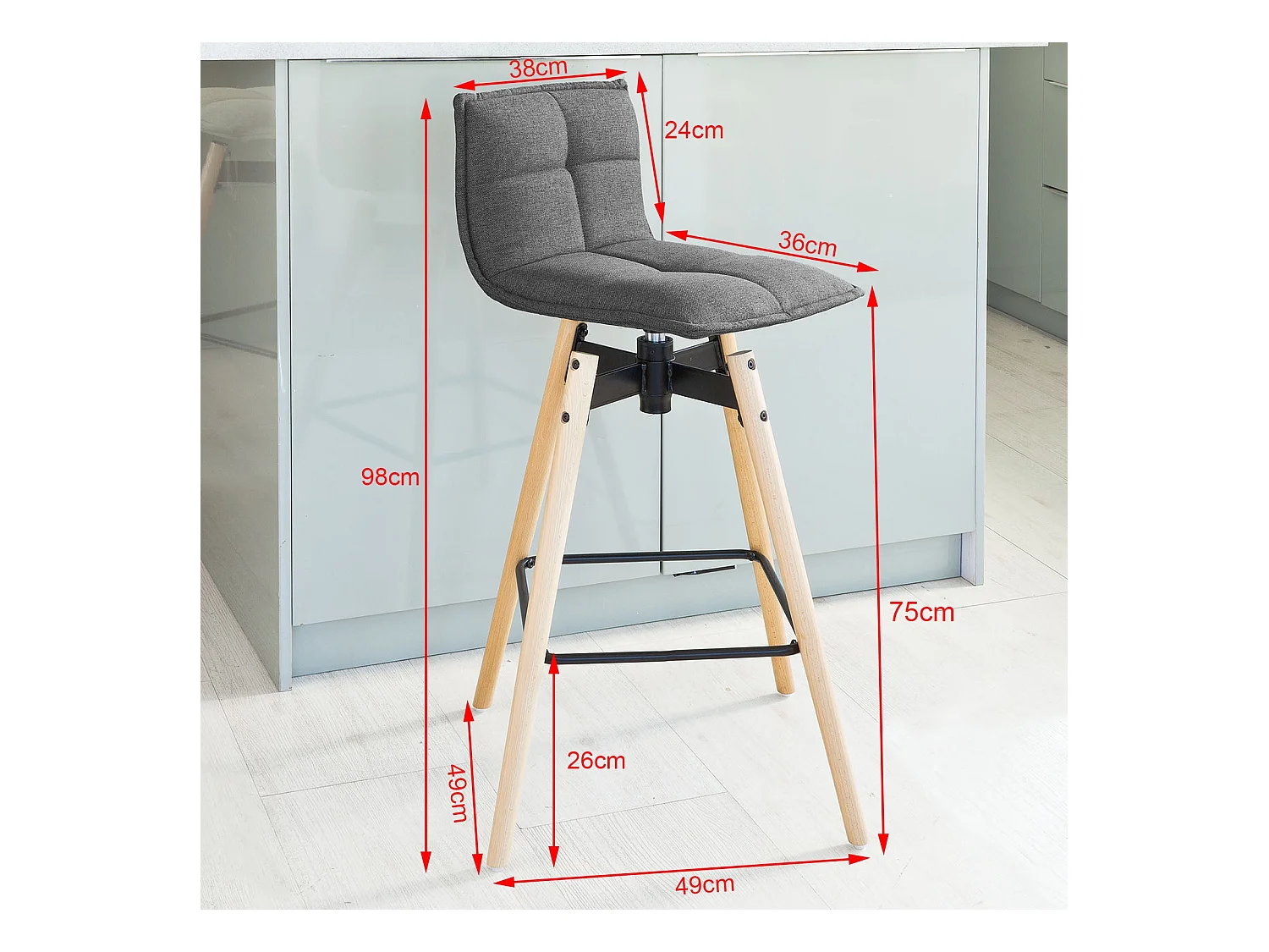 SoBuy Chaise pliante, chaise pliante confortable, chaise pliante en bois FST45-DG