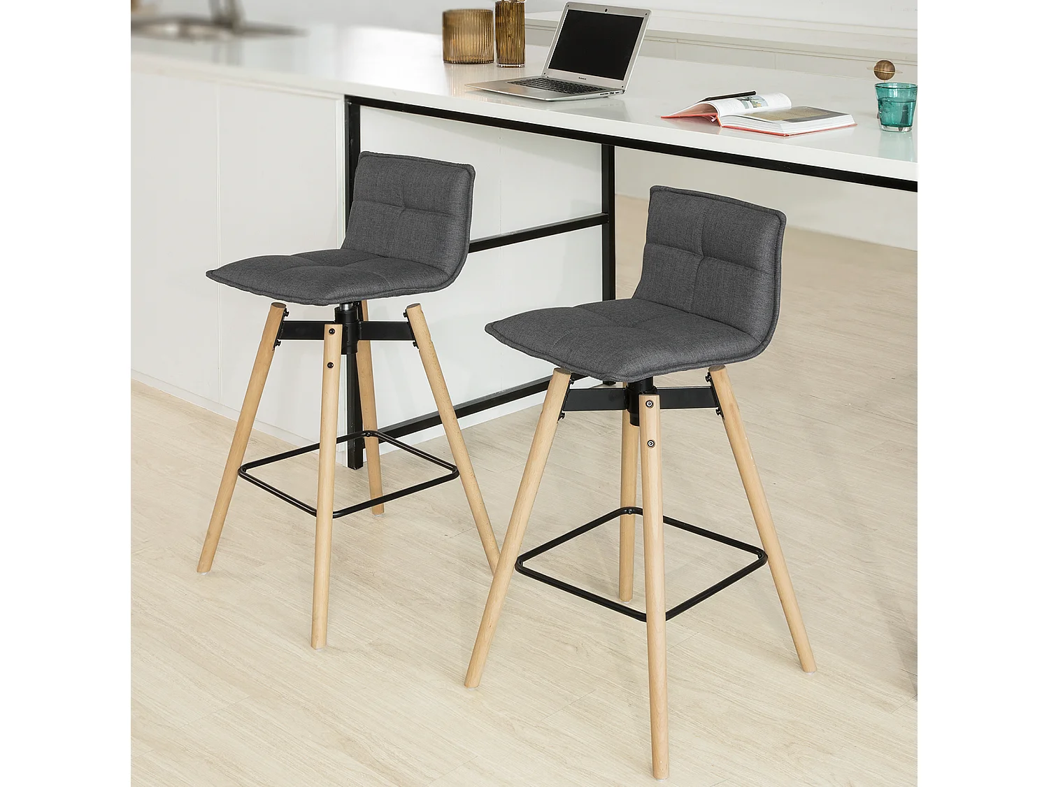 SoBuy Chaise pliante, chaise pliante confortable, chaise pliante en bois FST45-DG