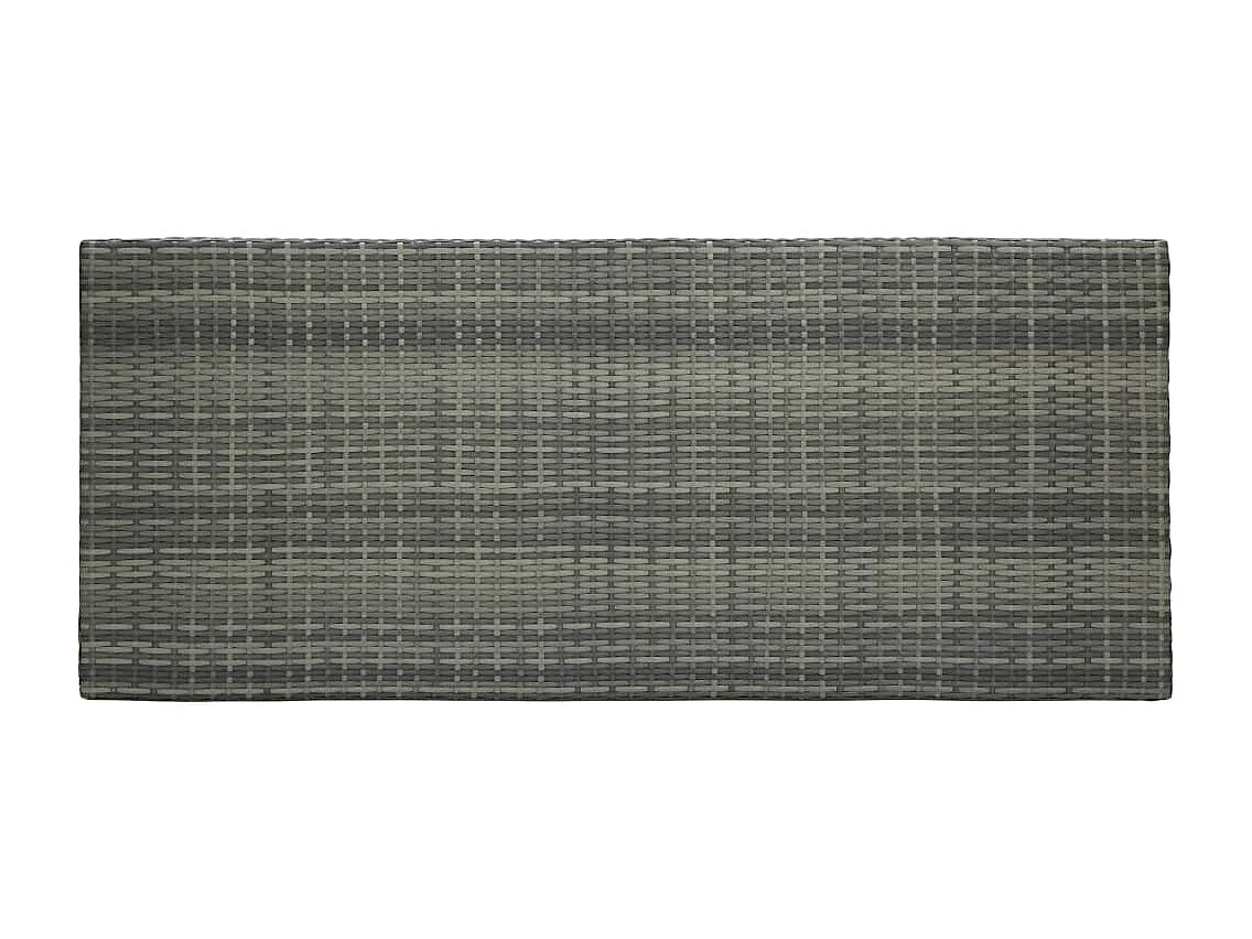 Garten-Bartisch Grau 140,5x60,5x110,5 cm Poly Rattan