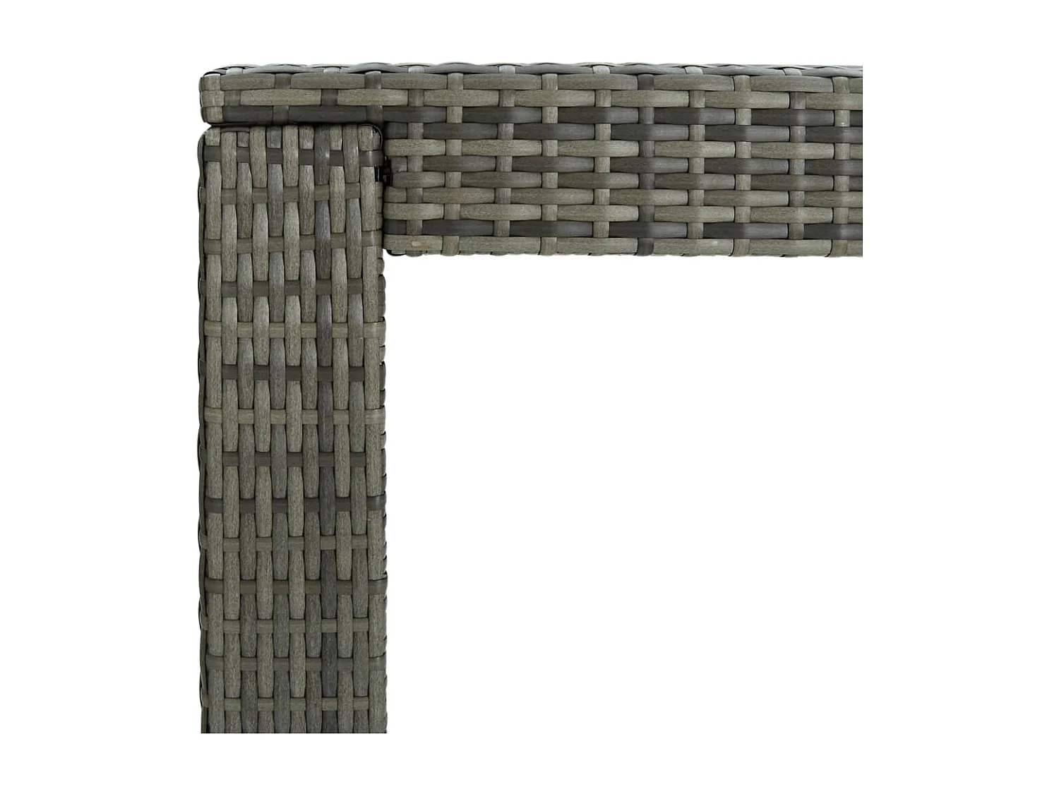 Table de bar de jardin Gris 140,5x60,5x110,5 cm Résine tressée