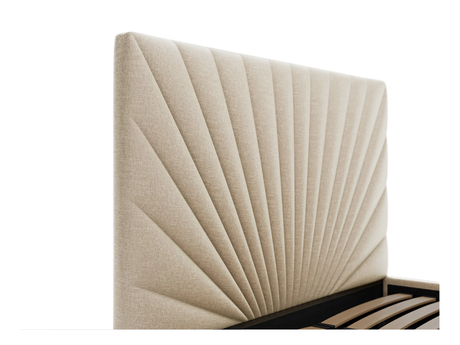 Bed met opbergruimte 180 x 200 cm - Stof - Beige + matras - RILIODA van Pascal Morabito