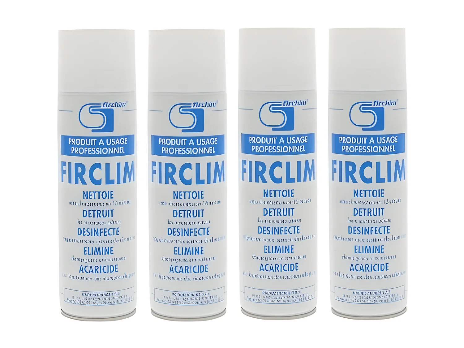 FIRCHIM   Firclim   4 sprays anti bactErien, nettoyant, aErosol pour clim   500ml