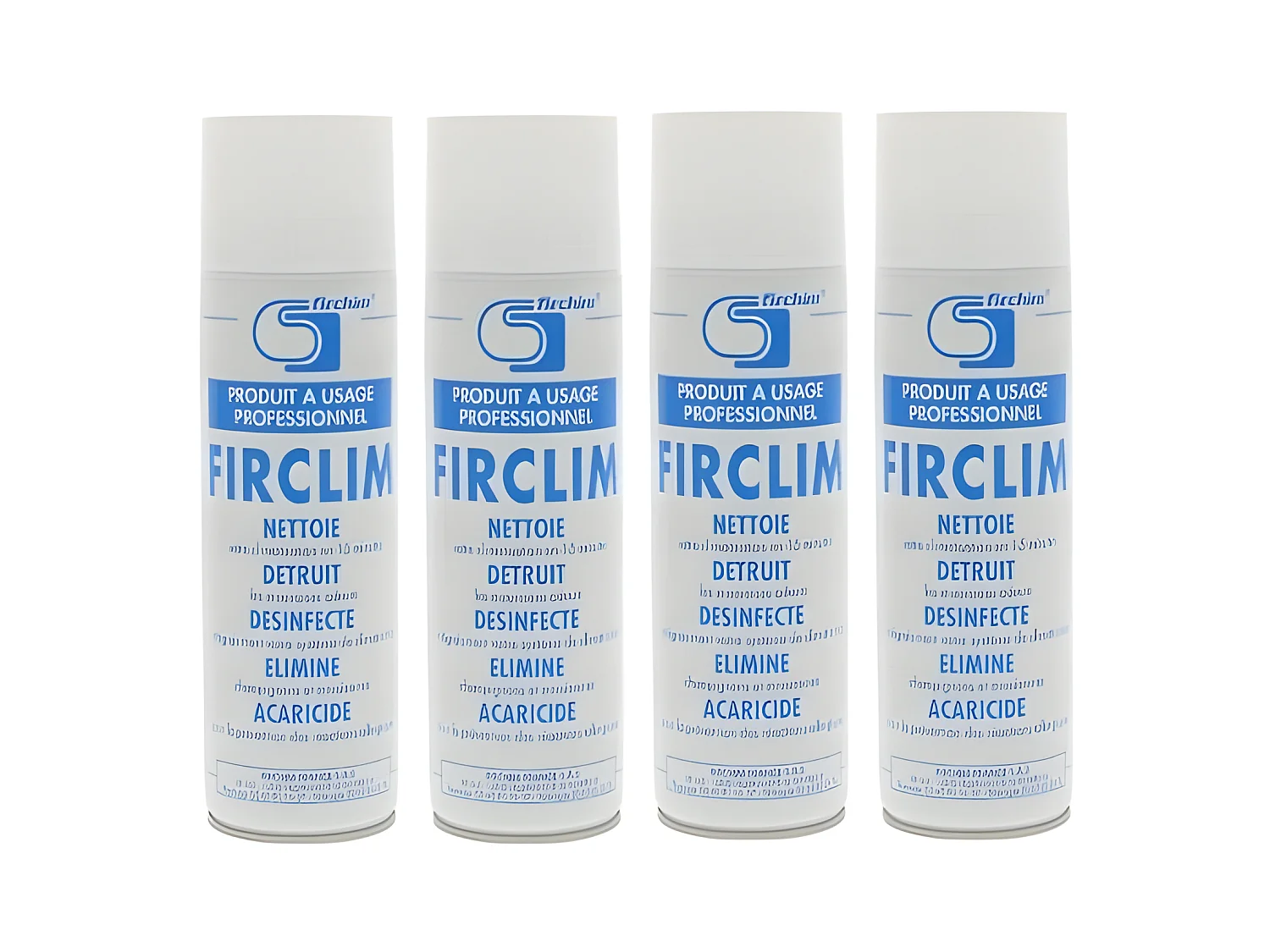 FIRCHIM   Firclim   4 sprays anti bactErien, nettoyant, aErosol pour clim   500ml