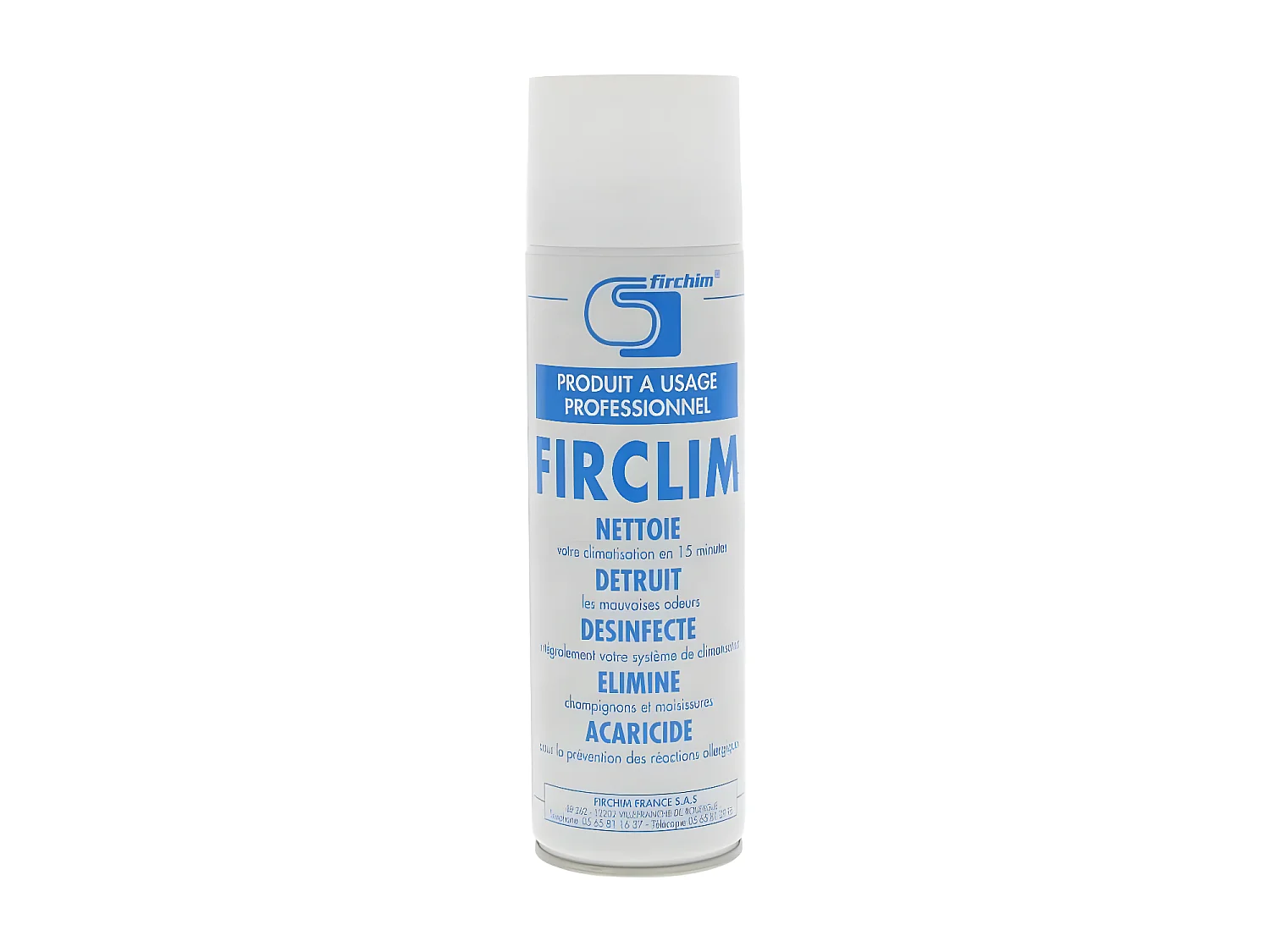 FIRCHIM   Firclim   Spray anti bactErien, nettoyant, aErosol pour clim (500ml)
