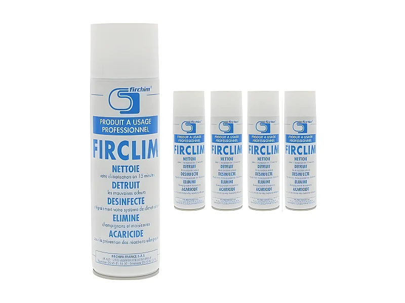 FIRCHIM   Firclim   5 sprays anti bactErien, nettoyant, aErosol pour clim   500ml