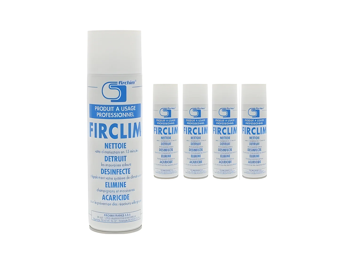 FIRCHIM   Firclim   5 sprays anti bactErien, nettoyant, aErosol pour clim   500ml