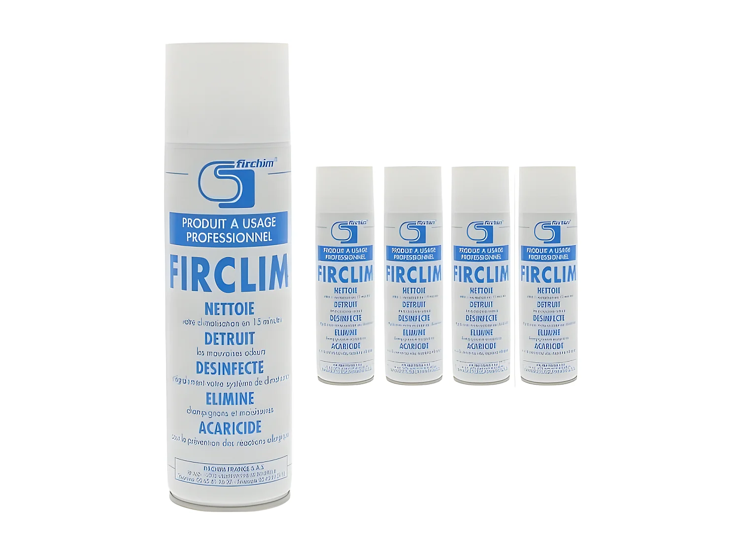 FIRCHIM   Firclim   5 sprays anti bactErien, nettoyant, aErosol pour clim   500ml