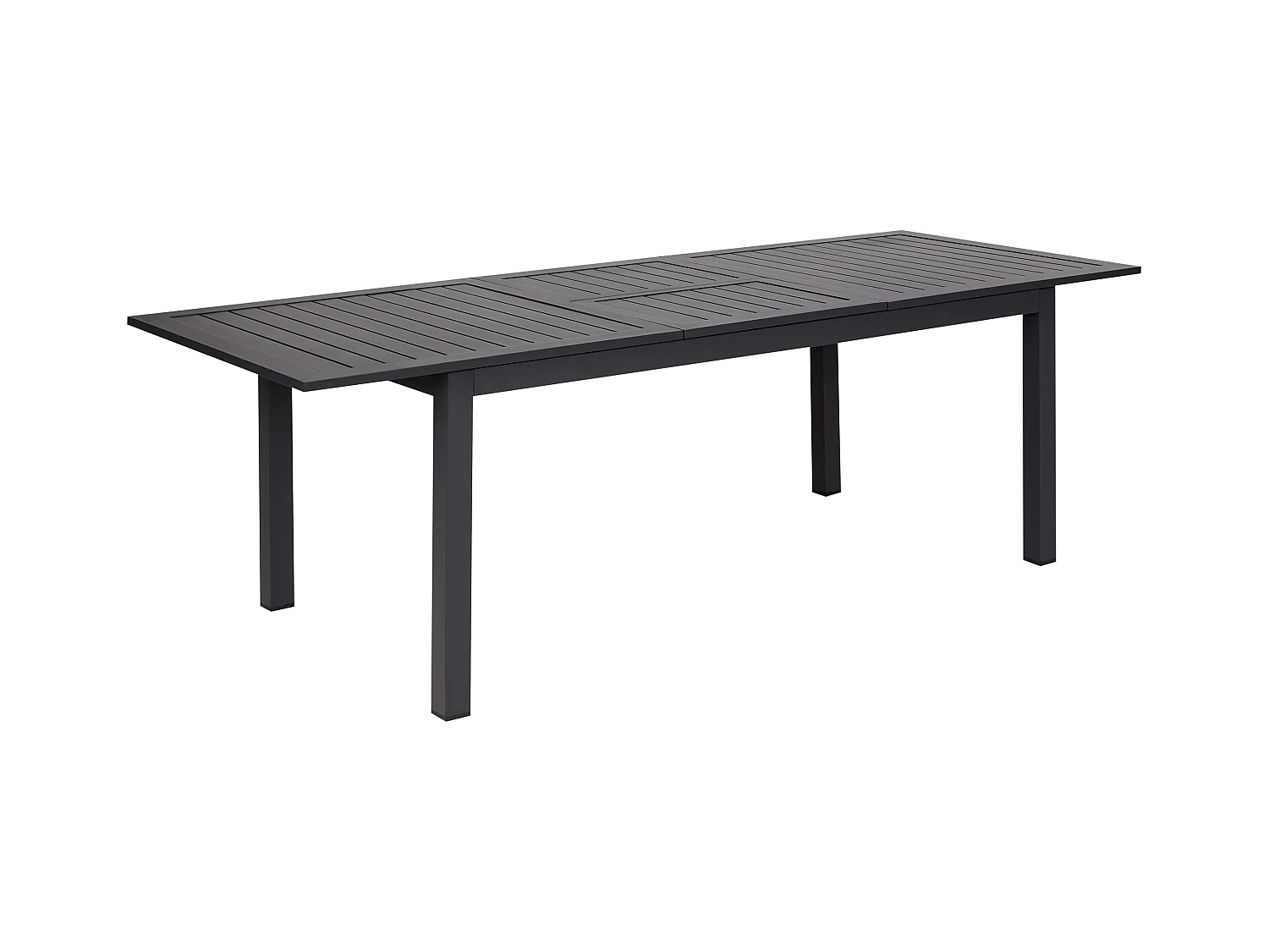 Ausziehbarer Gartentisch SKALOMA 180/240 cm 90 cm Metall Dunkelgrau