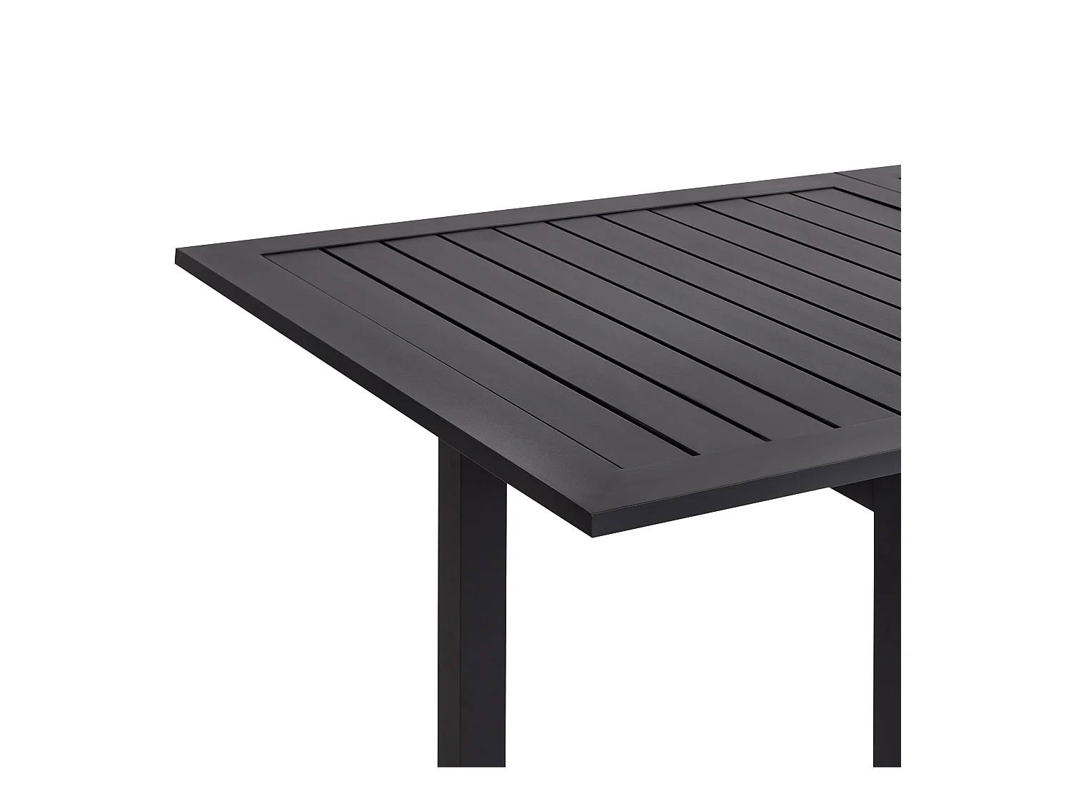 Ausziehbarer Gartentisch SKALOMA 180/240 cm 90 cm Metall Dunkelgrau