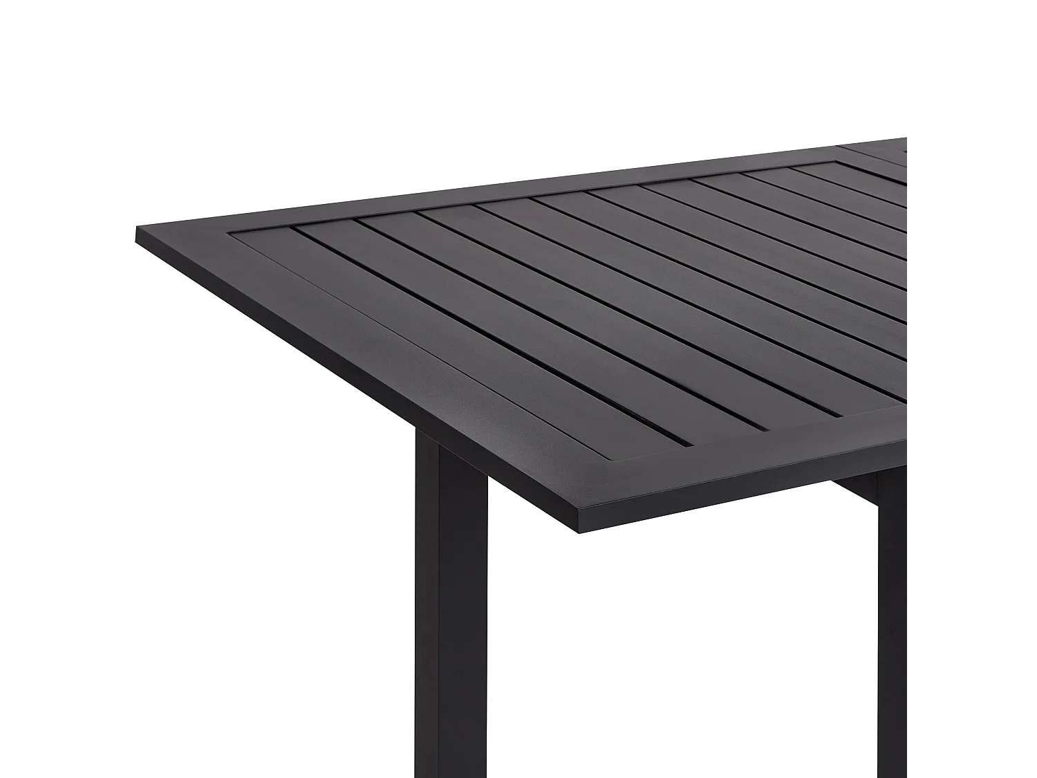 Table de salle à manger de jardin extensible SKALOMA 180/240 cm 90 cm Métal Gris foncé