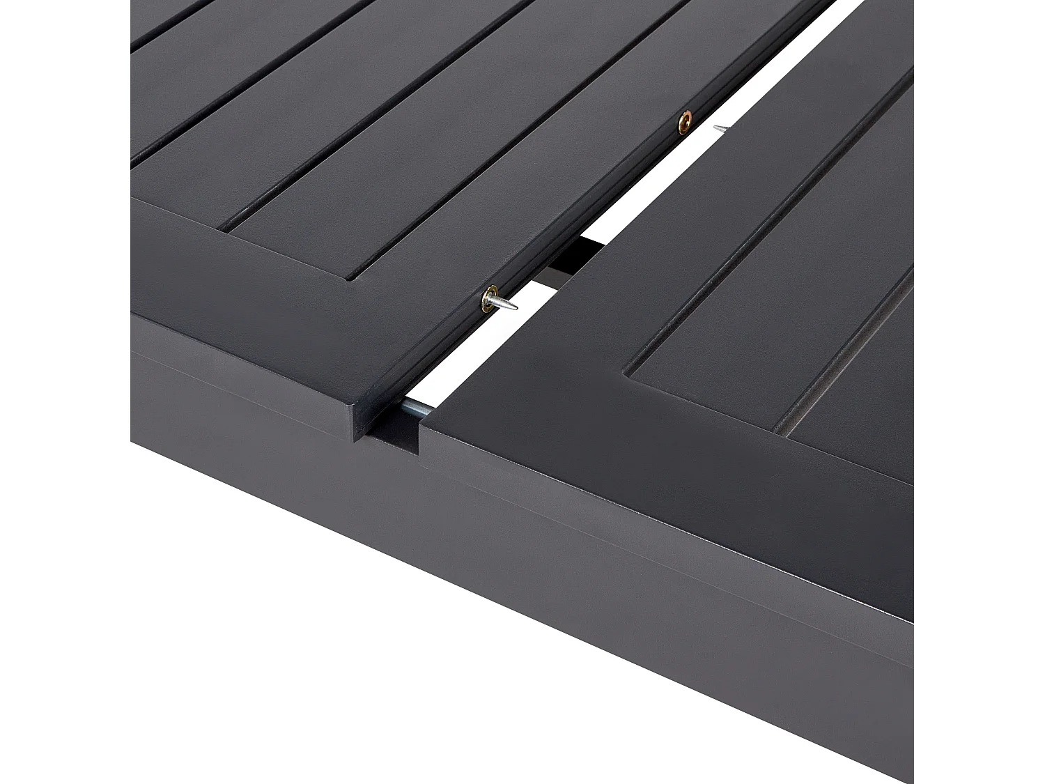 Table de salle à manger de jardin extensible SKALOMA 180/240 cm 90 cm Métal Gris foncé