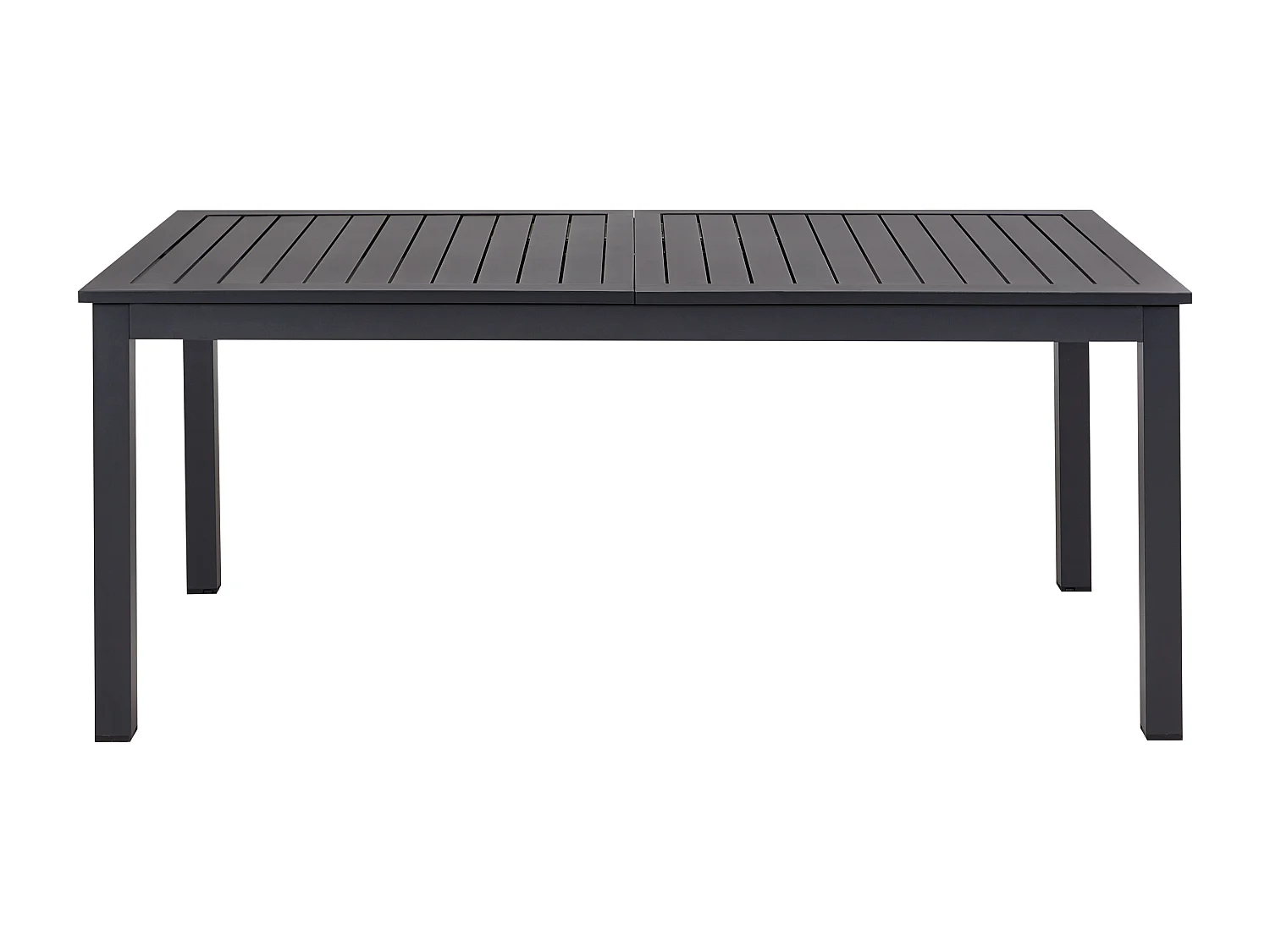 Table de salle à manger de jardin extensible SKALOMA 180/240 cm 90 cm Métal Gris foncé