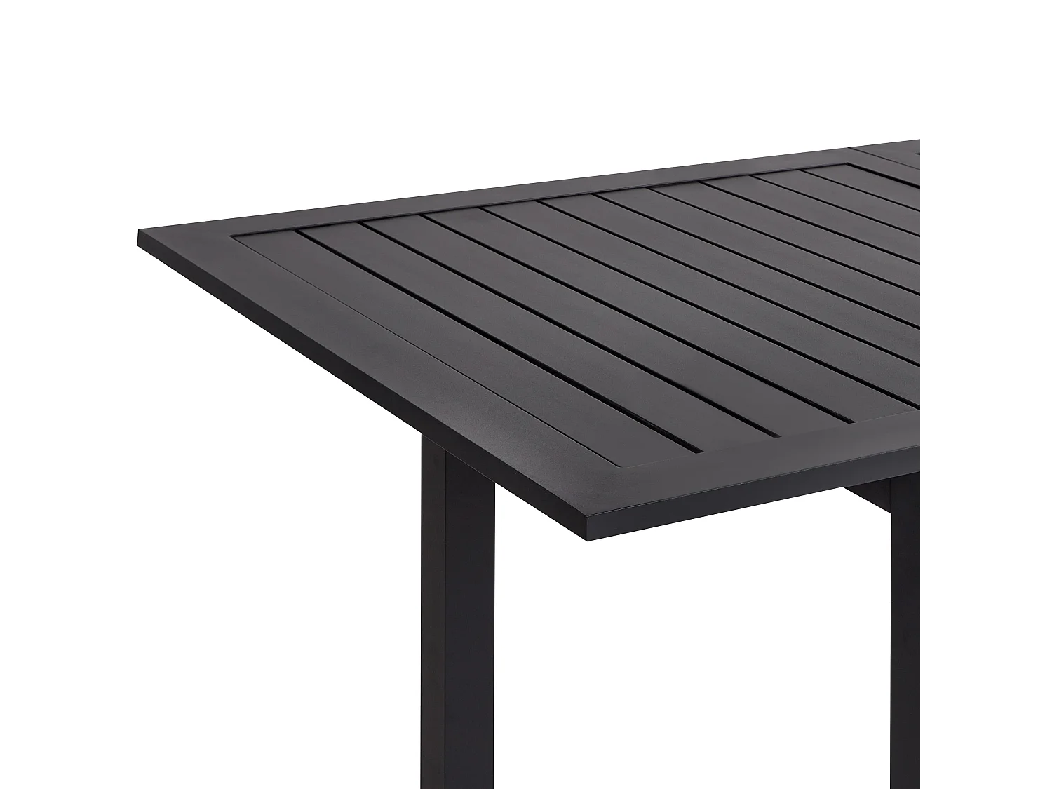 Table de salle à manger de jardin extensible SKALOMA 180/240 cm 90 cm Métal Gris foncé