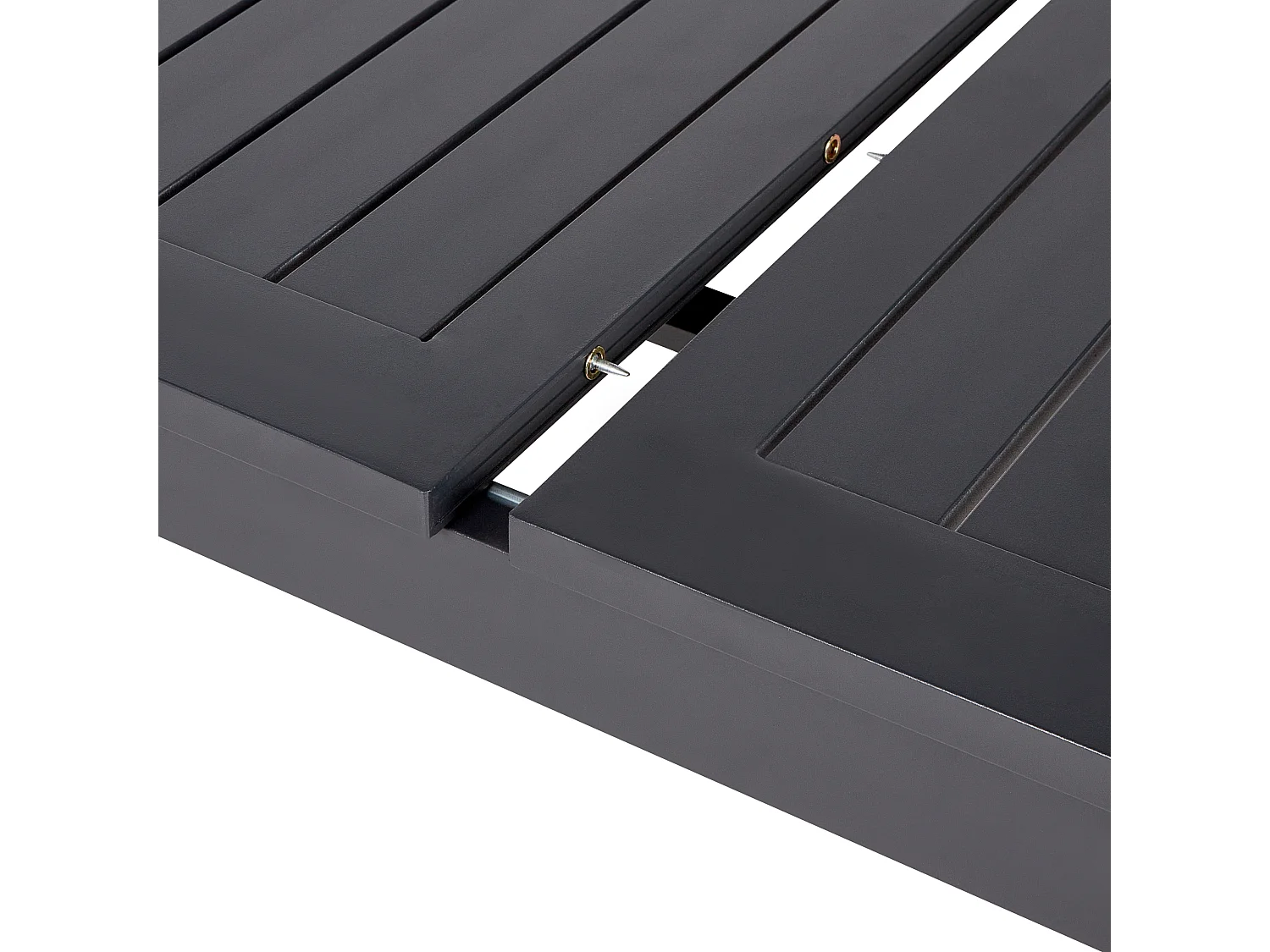 Table de salle à manger de jardin extensible SKALOMA 180/240 cm 90 cm Métal Gris foncé