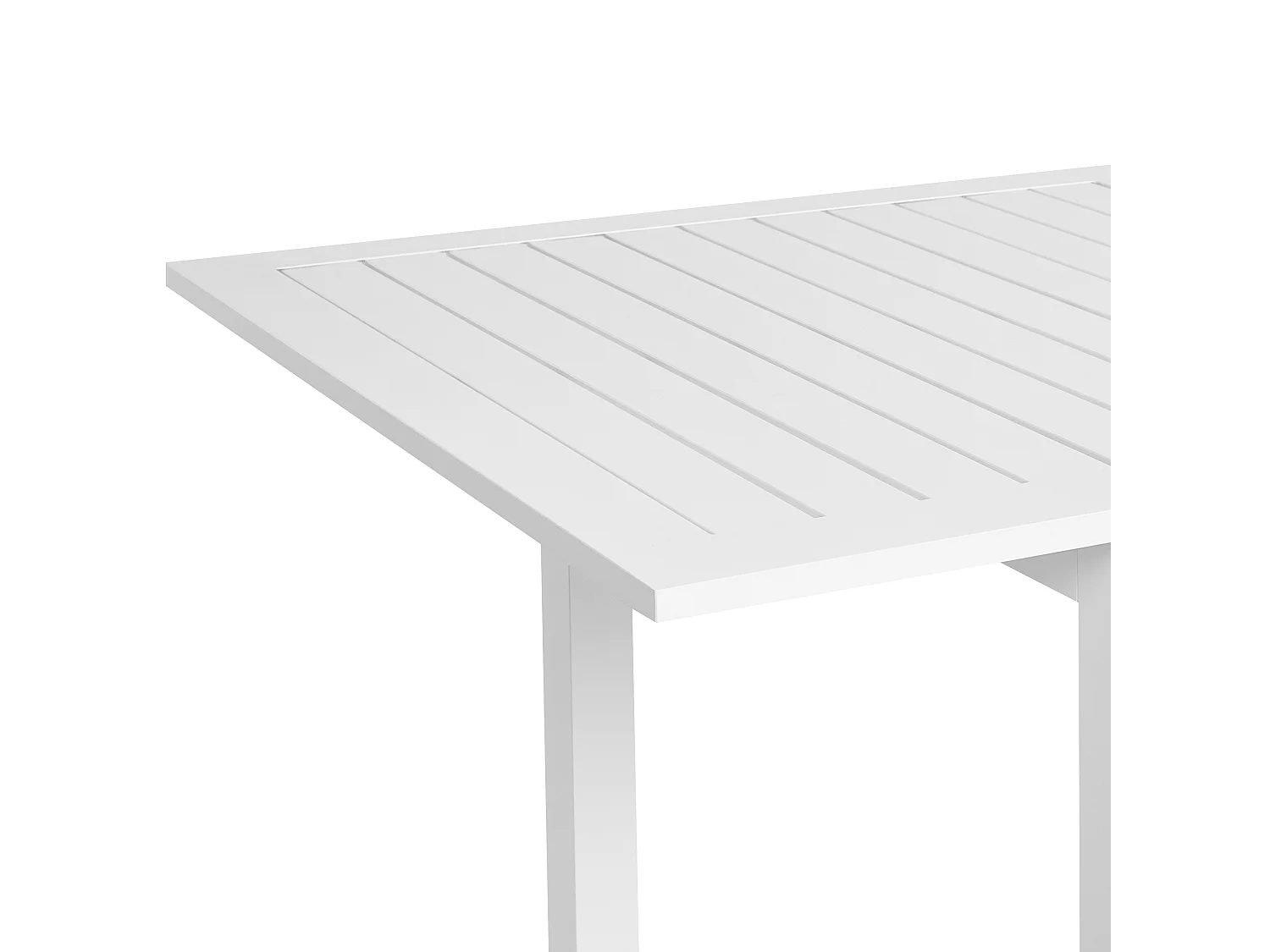 Uitschuifbare tuintafel SKALOMA 180/240 cm 90 cm Metaal Wit