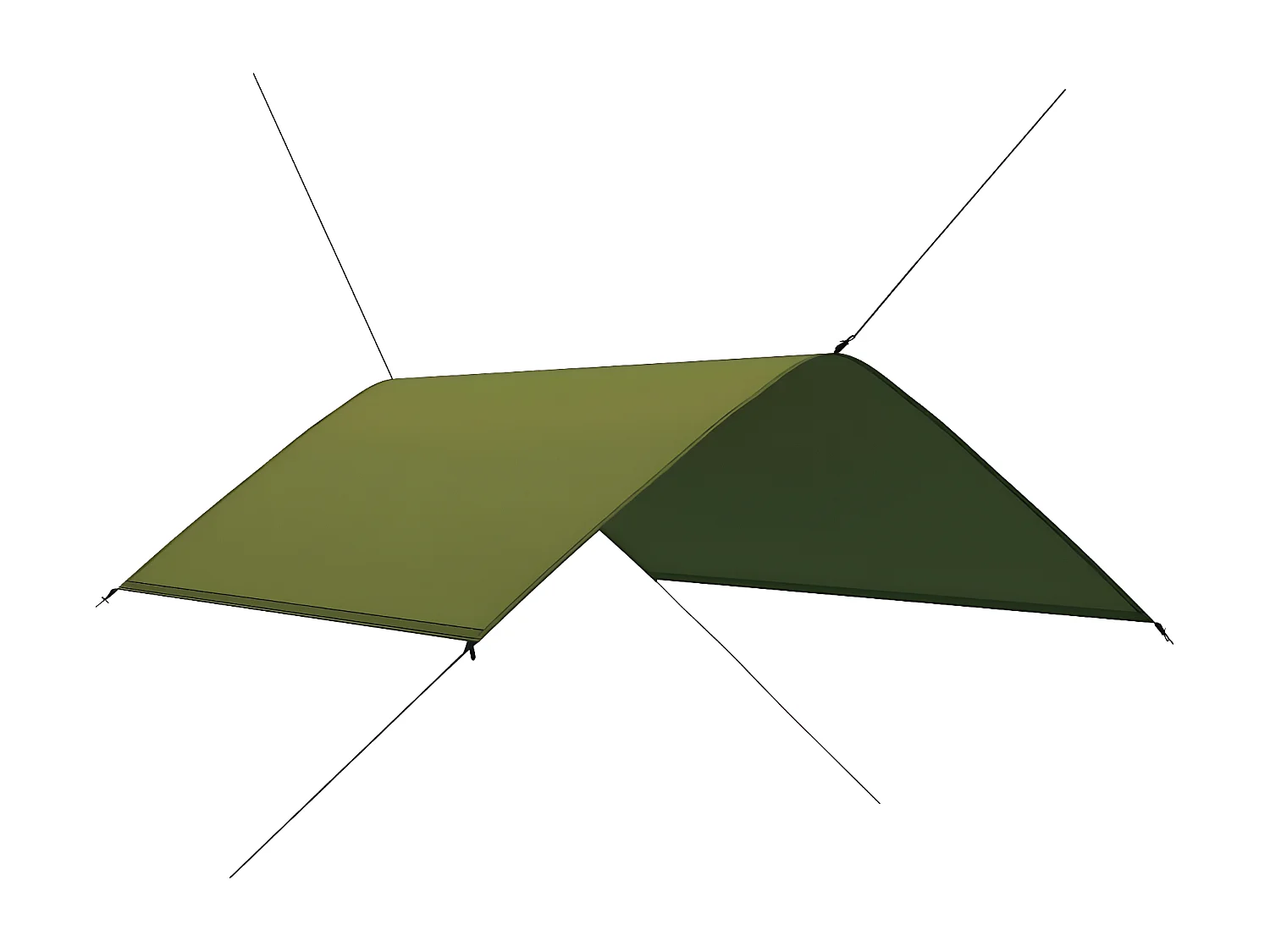 Lona de exterior 3x2 m verde