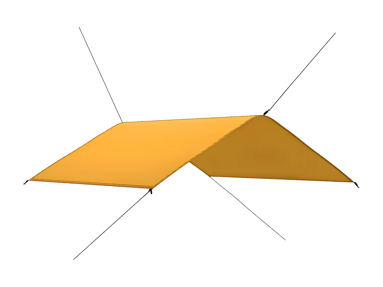 Voile d'ombrage 4x4 m Jaune
