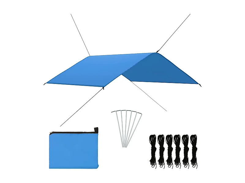 Lona de exterior 4x4 m azul