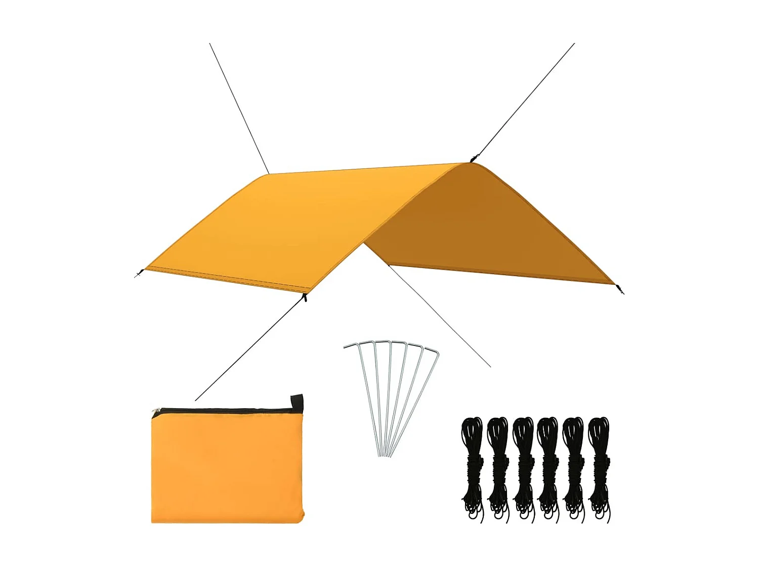 Voile d'ombrage 3x2 m Jaune
