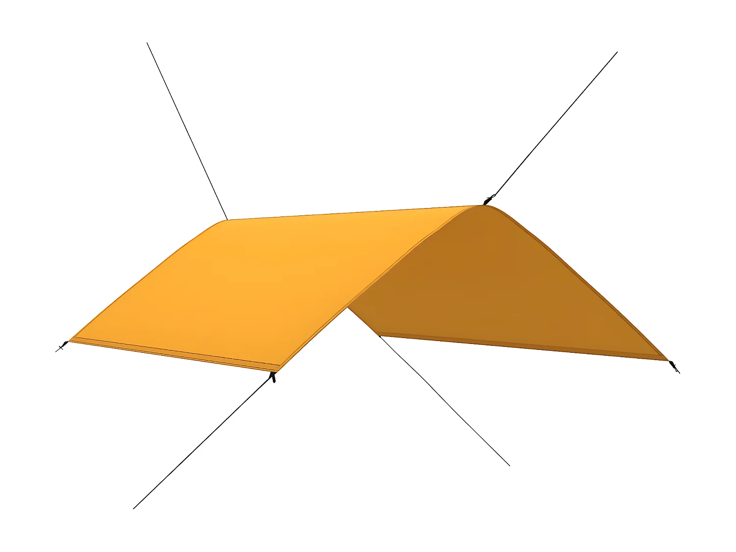 Voile d'ombrage 3x2 m Jaune