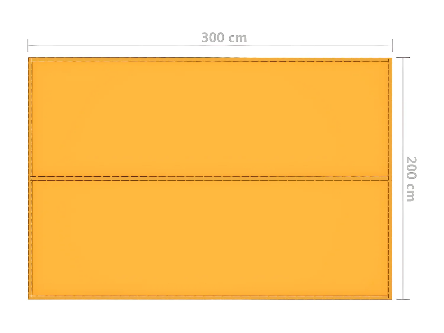 Voile d'ombrage 3x2 m Jaune