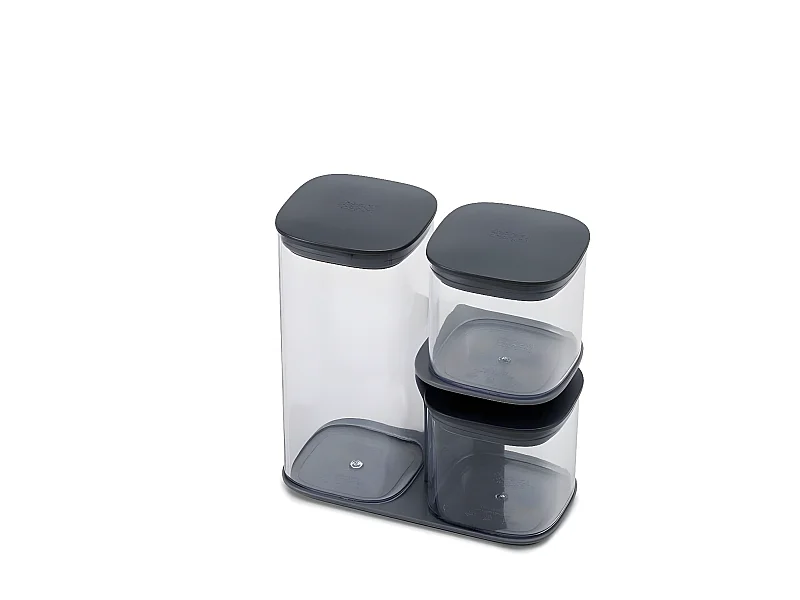 Set de 3 pots de rangement Gris