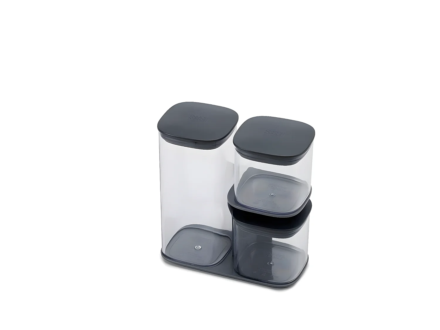 Set de 3 pots de rangement Gris