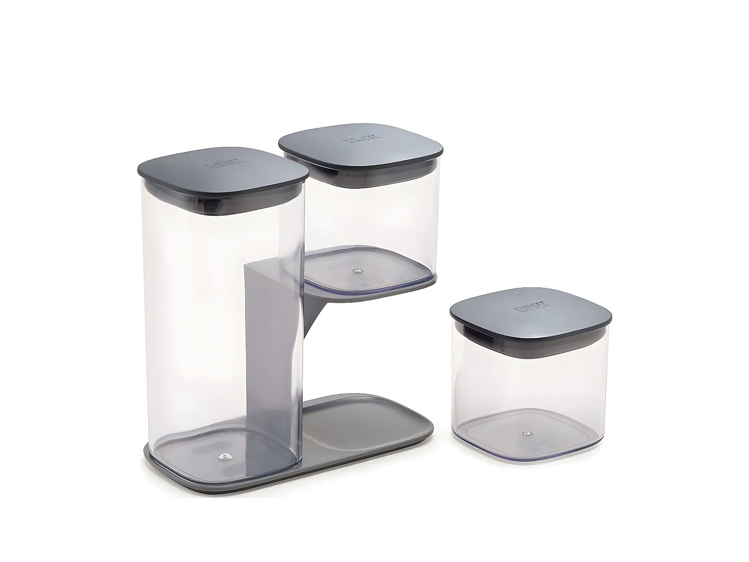 Set de 3 pots de rangement Gris