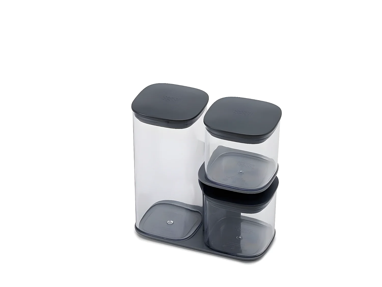 Set de 3 pots de rangement Gris