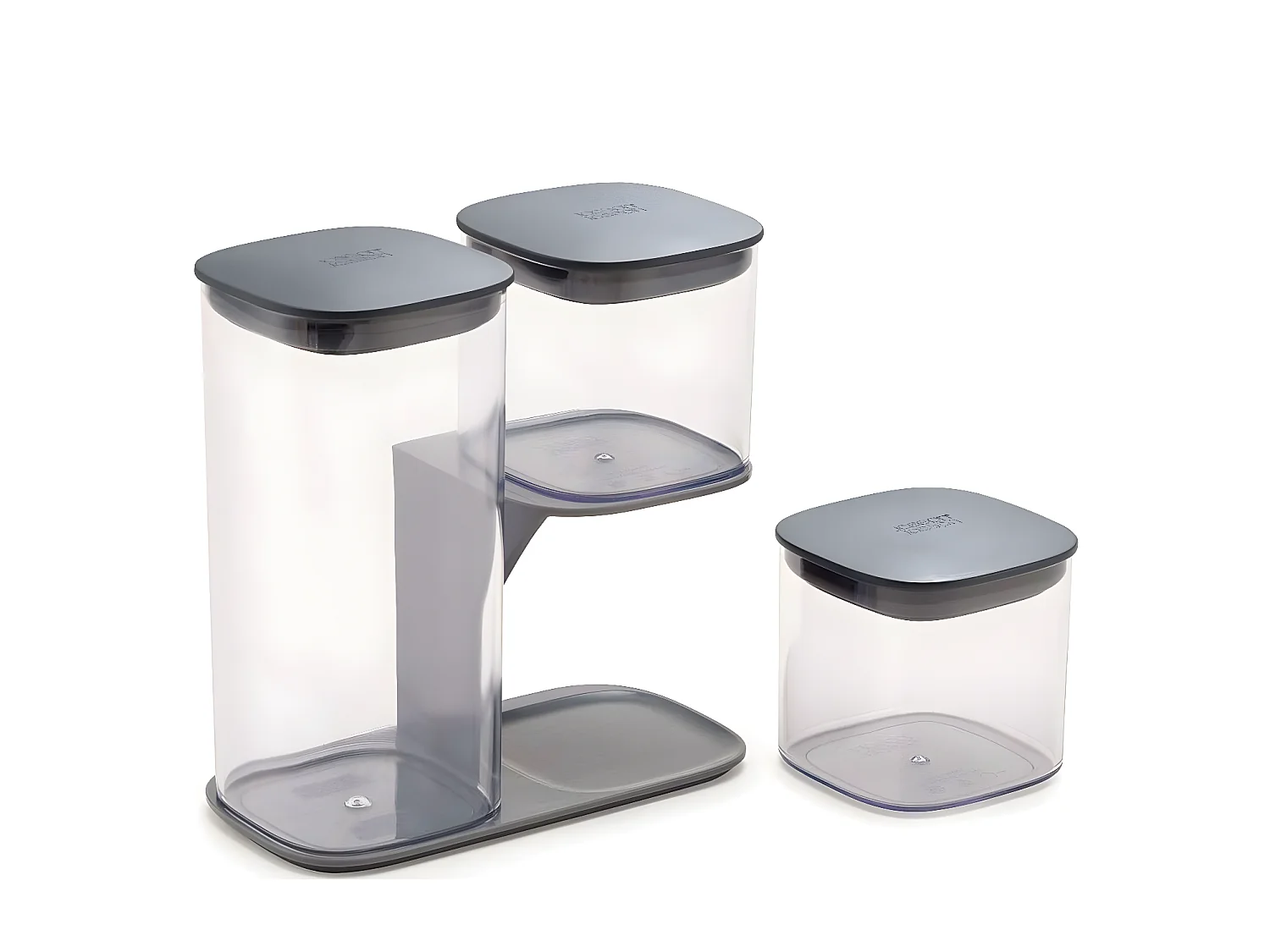 Set de 3 pots de rangement Gris
