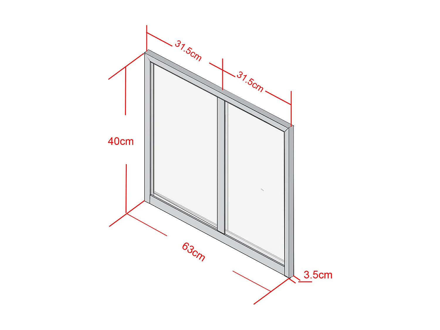 Imposte atelier en aluminium thermolaqué - L63 x H40 cm - Noir - BAYVIEW